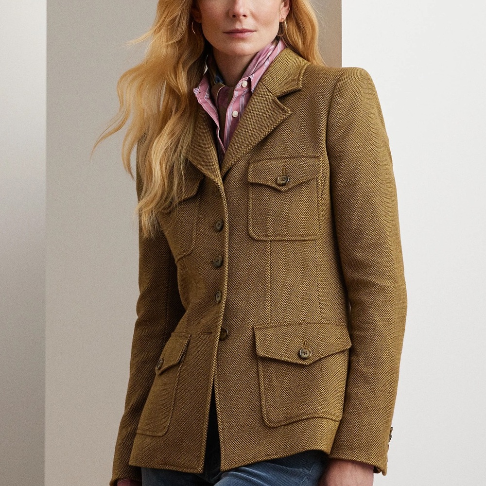 Lauren Ralph Lauren
WOOL BLEND TWILL BLAZER - Blazer - brown multi - Picture 3 of 8